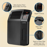 Lasko 1500W Electric Cyclonic Ceramic Room Space Heater with 8-Hour Timer, CC24920, Black