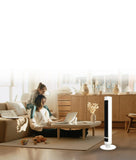 Lasko WhisperForce™ DC 40" Tower Fan (12-speed, remote, timer, air filtration, white/black)
