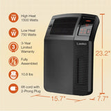 Lasko 1500W Electric Cyclonic Ceramic Room Space Heater with 8-Hour Timer, CC24920, Black