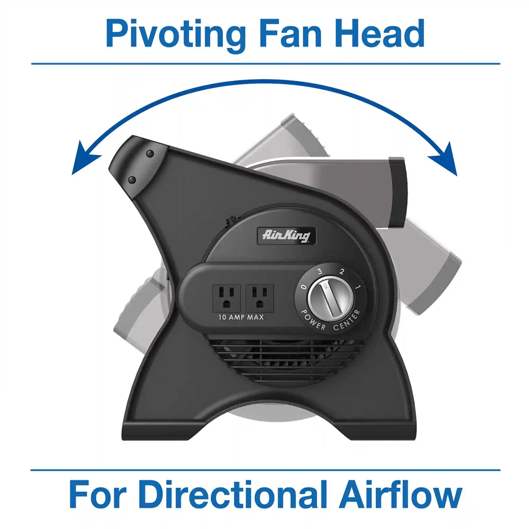 Air King Commercial Grade Pivoting Utility Blower (3-speed, black/gray)