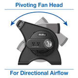 Air King Commercial Grade Pivoting Utility Blower (3-speed, black/gray)