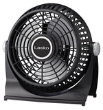 Lasko Breeze Machine® 10" Table Top Fan (2-speed, manual, 360° pivot, black)