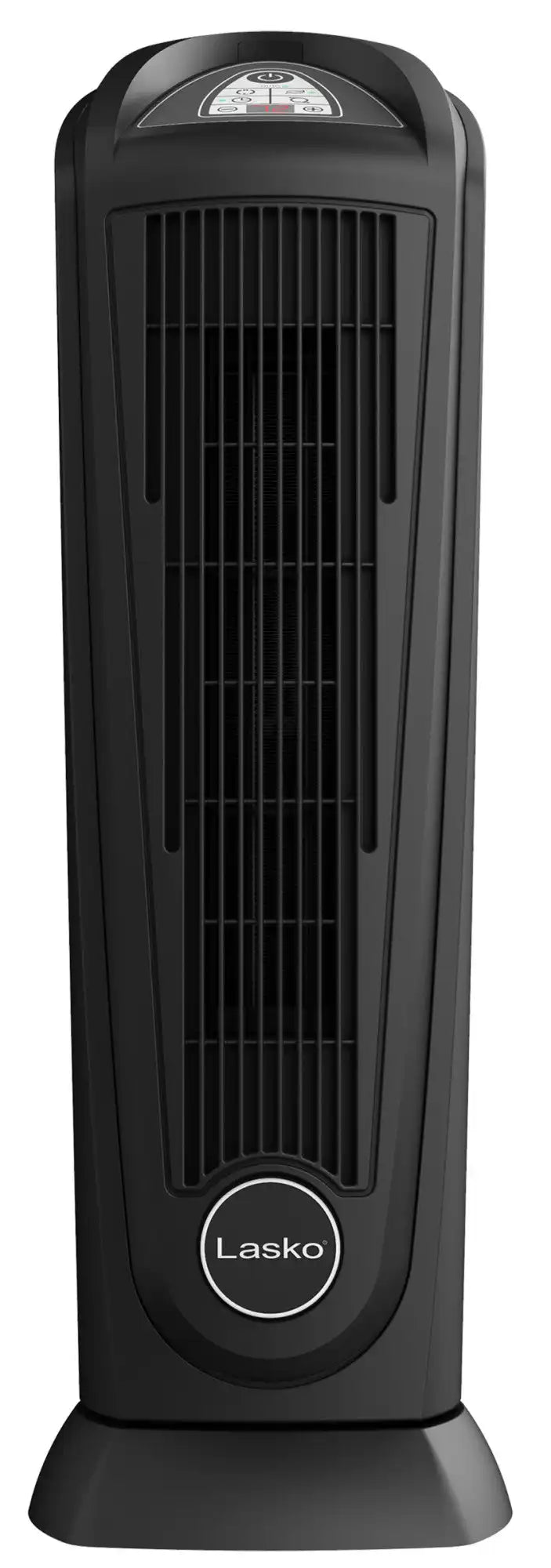 Lasko 23" Ceramic Tower Heater (2 heat settings, remote, timer, thermostat, tip-over switch, black)