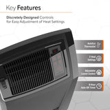 Lasko CC24925 24" Cyclonic Ceramic Full Room Space Heater, Black