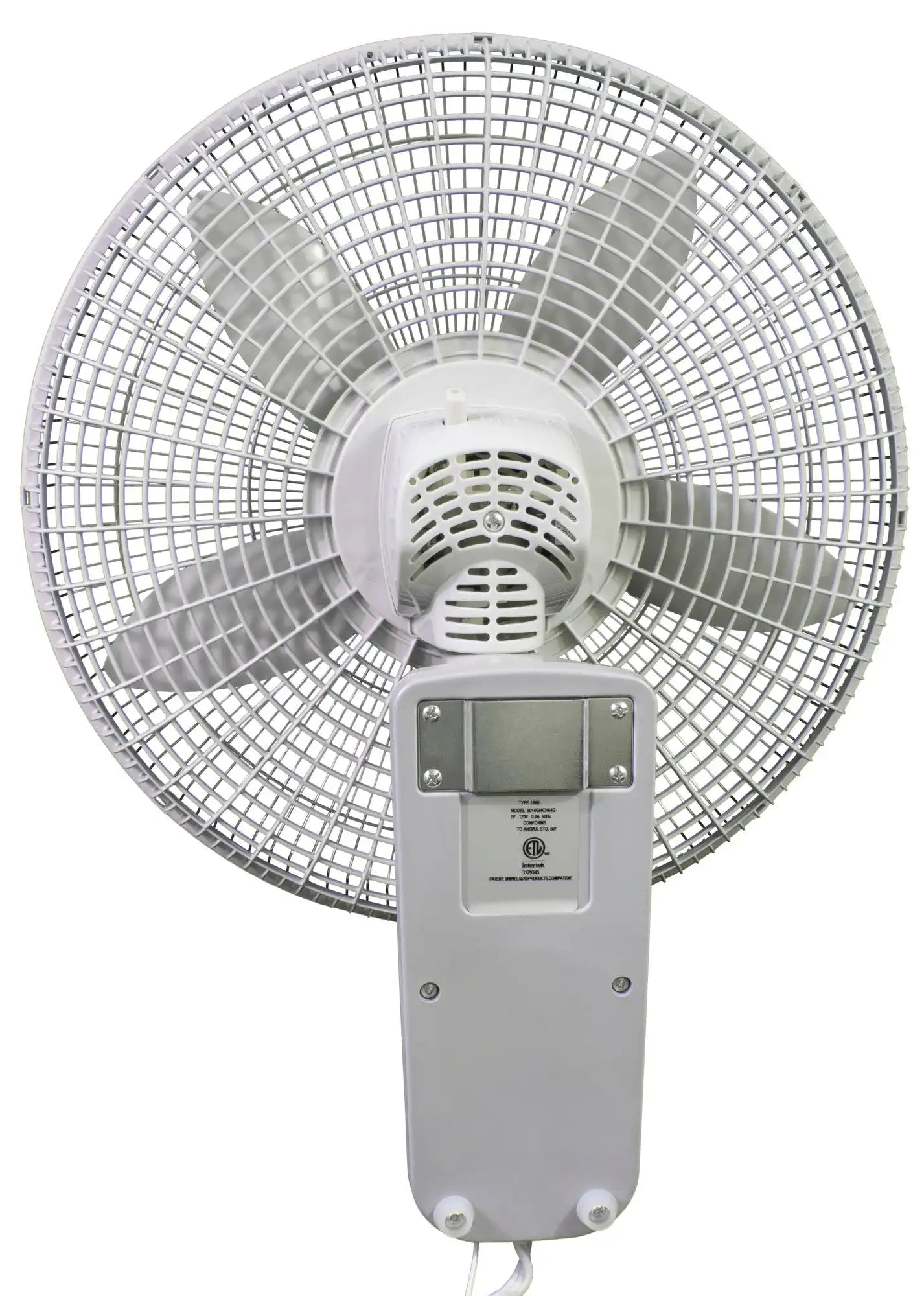 Air King 18" 1/20 HP Commercial Grade Wall Mount Fan (3-speed, manual, white)