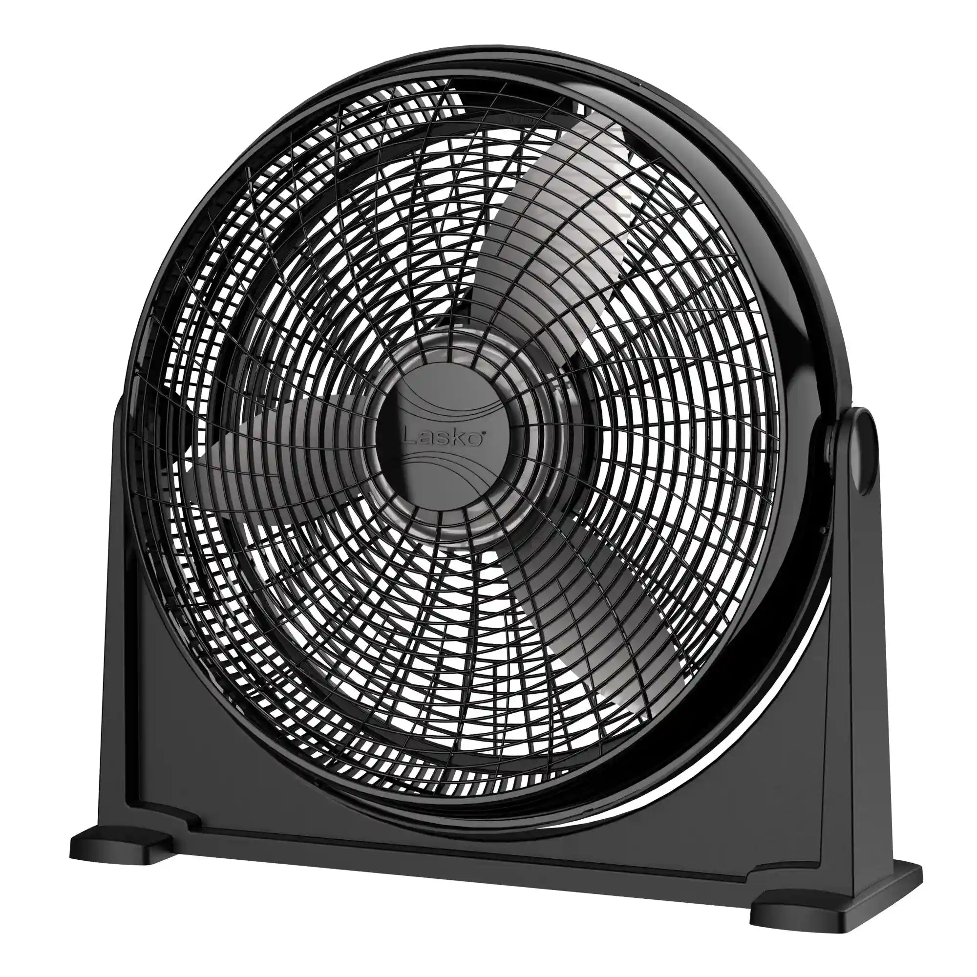 Lasko 20" Air Circulator Floor Fan (3-speed, manual, 360° airflow, black)