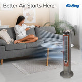 Air King Wind Curve® 42" Tower Fan (3-speed, ionizer, brown/tan)