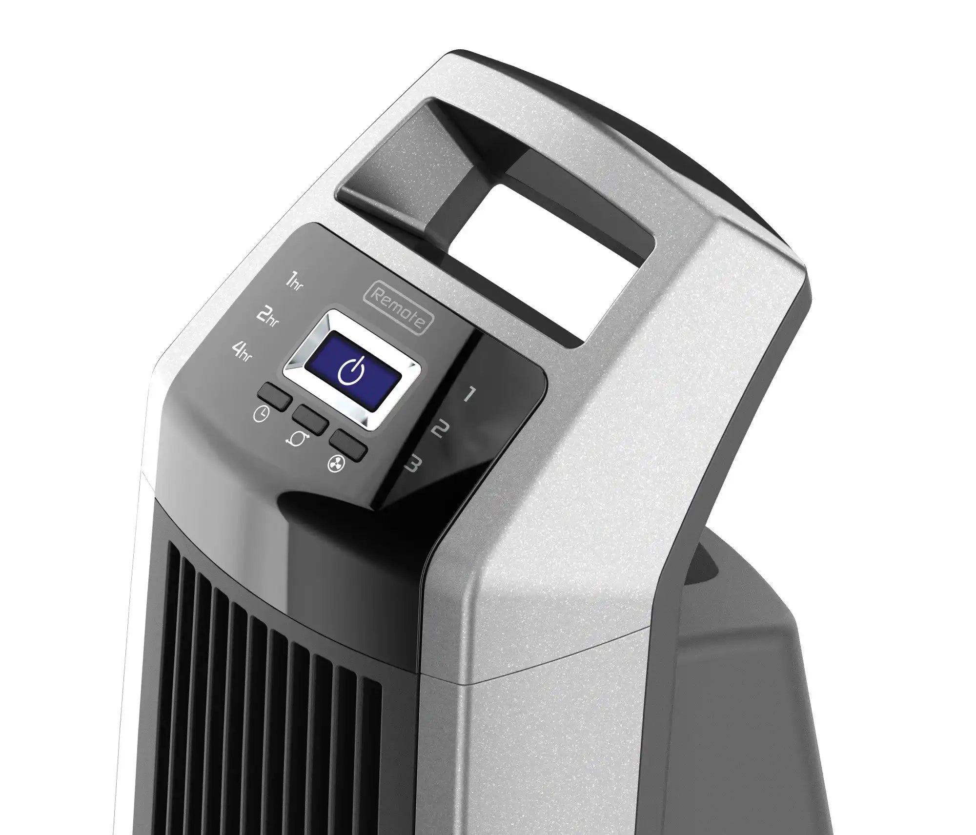 Lasko High Velocity 35" Tower Fan (3-speed, remote, timer, silver/black)