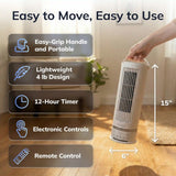 Lasko WhisperForce™ DC 14" Table Top Fan (12-speed, remote, timer, white)