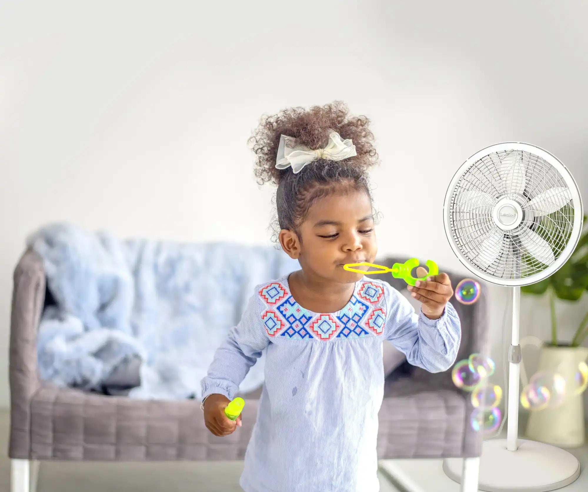 Lasko Performance 18" Pedestal Fan (3-speed, manual, white)