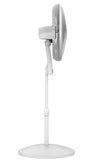 Lasko WhisperForce™ 18" 4-speed EcoQuiet DC Motor Pedestal Fan with Remote & Timer (white, model S18705)
