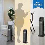 Lasko Elite Collection 1500W Ceramic Tower Space Heater with Tip-Over Switch, CT22445