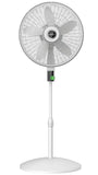 Lasko WhisperForce™ 18" 4-speed EcoQuiet DC Motor Pedestal Fan with Remote & Timer (white, model S18705)