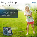 Lasko Misto® Outdoor Misting Fan (3-speed, pivoting, 9' hose, GFCI, blue)