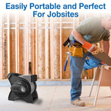 Air King Commercial Grade Pivoting Utility Blower (3-speed, black/gray)
