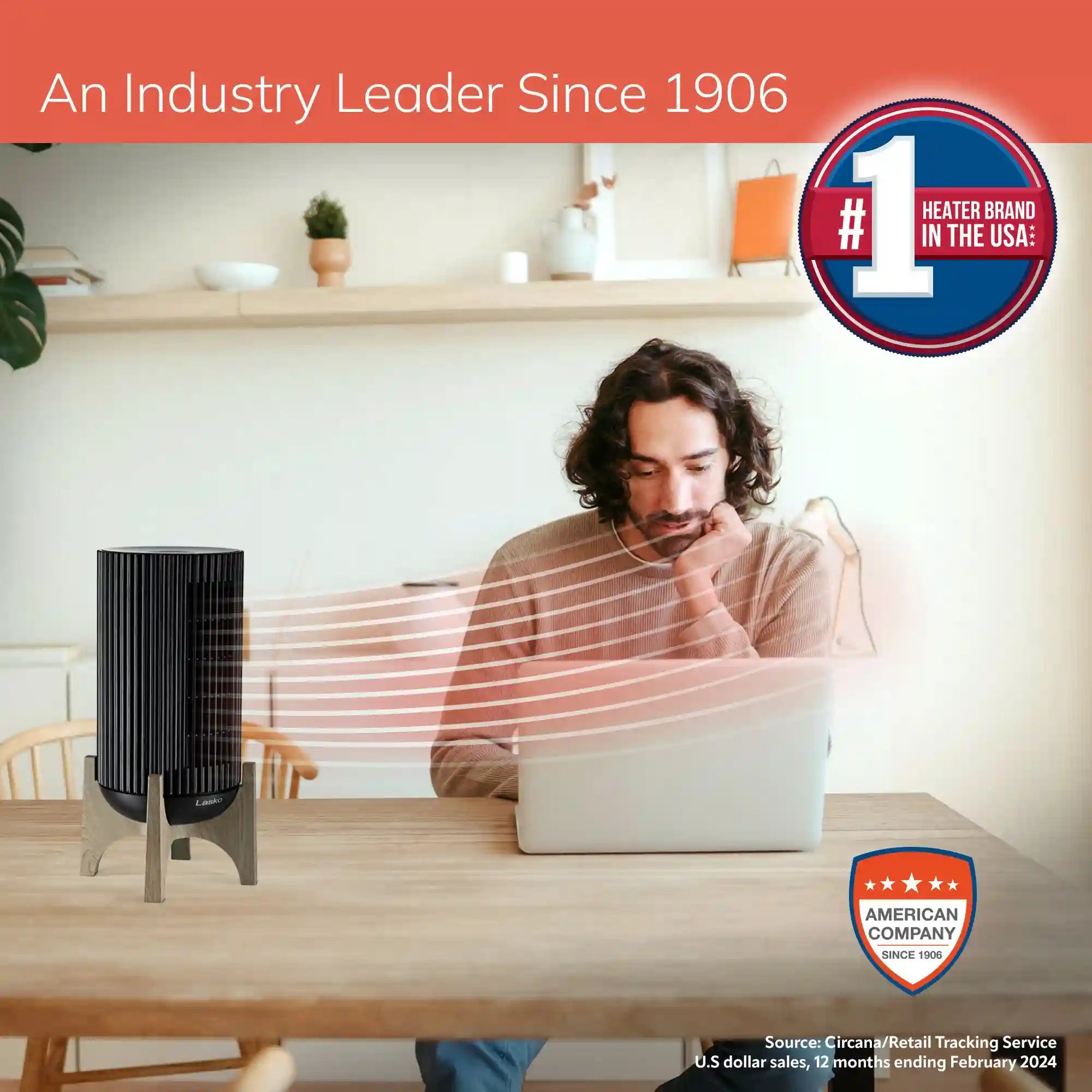 Lasko Artisan 16" Ceramic Space Heater with Remote (black, model CX16550)