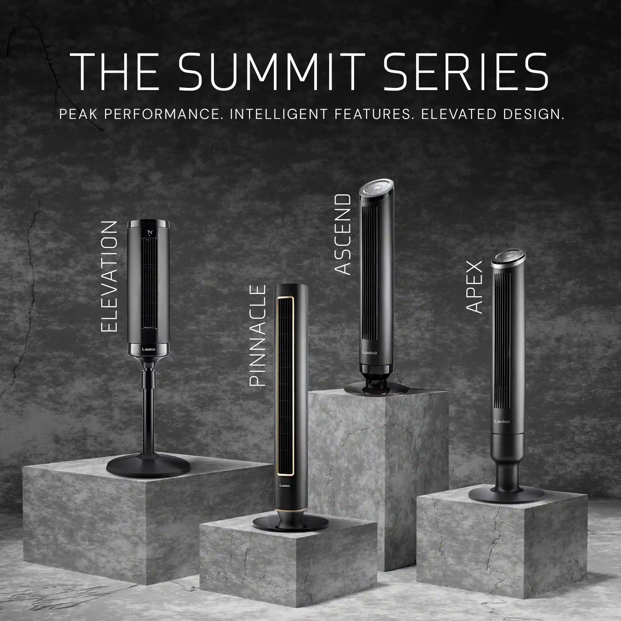 Lasko Summit 36" Tower Fan & Air Cleaner (4-speed, remote, mesh filtration, black)