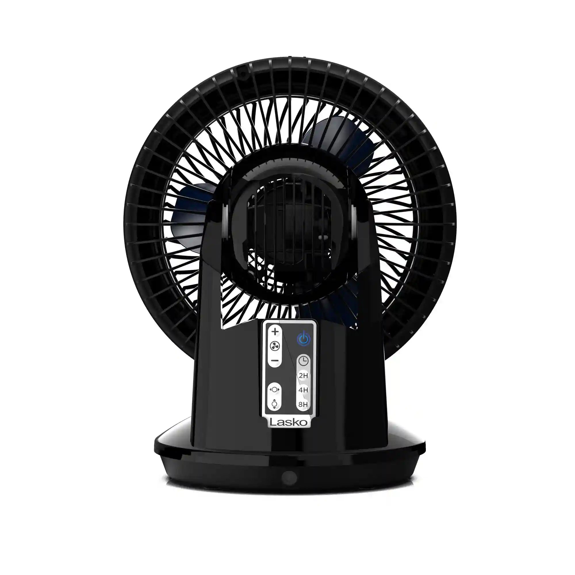 Lasko Whirlwind 7" Orbital Air Circulator Fan (3-speed, remote, black)