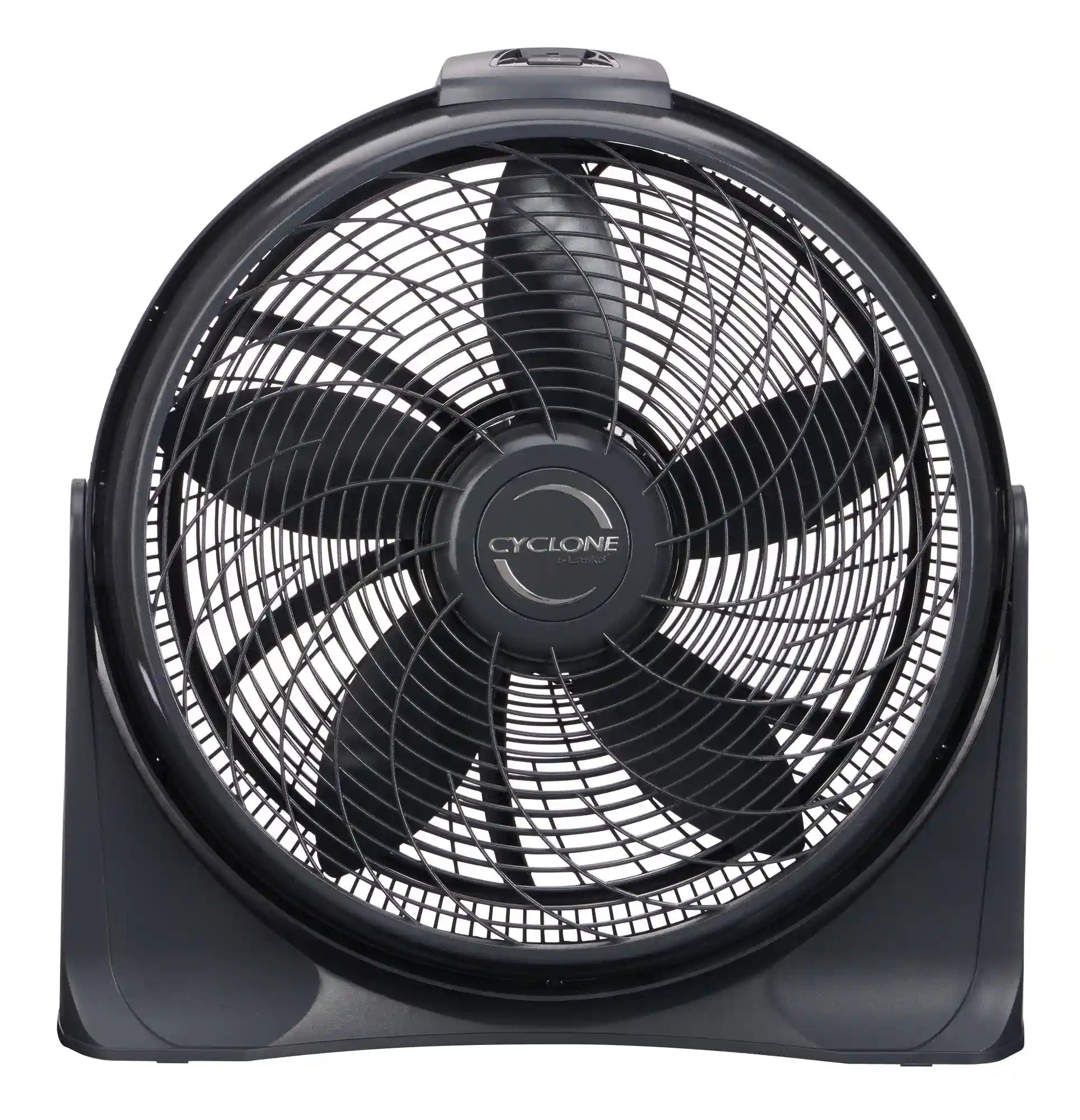 Lasko Cyclone® 20" Air Circulator Floor Fan (4-speed, remote, timer, 90° airflow, black)