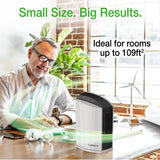 Lasko True HEPA Filter Desktop Air Purifier with Timer, LP200, White