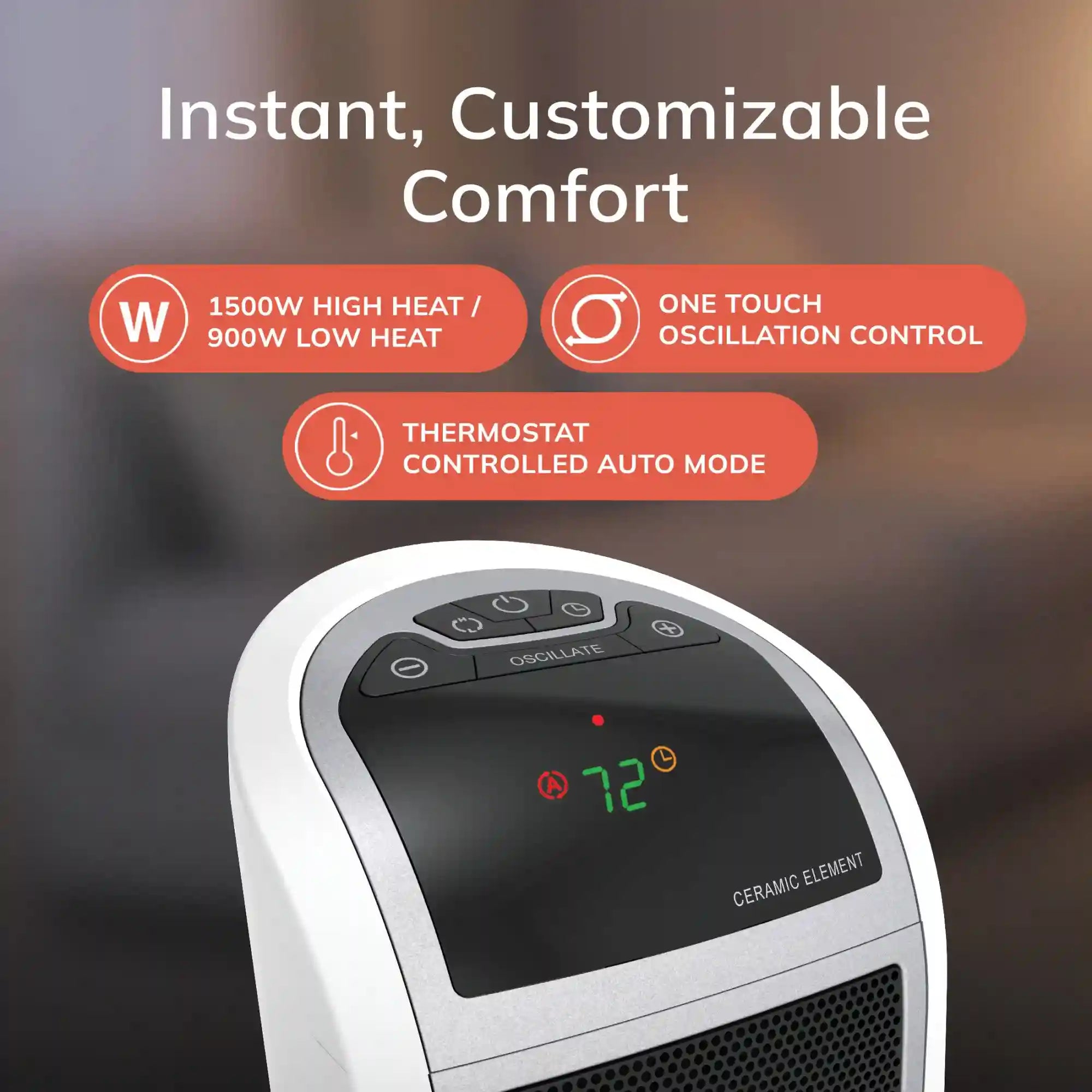 Lasko 22" Digital Ceramic Tower Heater (2 heat settings, remote, timer, white)