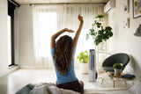 Lasko All Season High Velocity Hybrid Tower Fan and Space Heater in One with Remote Control, FHV820, White