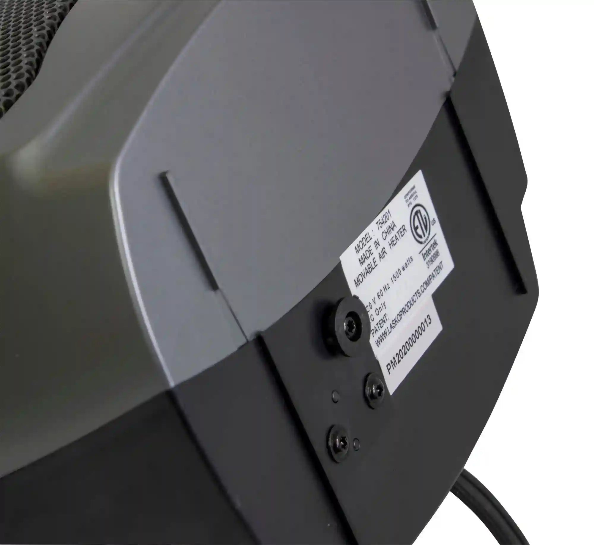 Lasko 9" Ceramic Table Top Heater (2 heat settings, manual, thermostat, tip-over switch, gray)