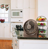 Lasko Breeze Machine® 10" Table Top Fan (2-speed, manual, 360° pivot, bronze)