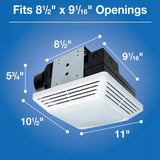 Air King 50 CFM Snap-In Exhaust Fan (ENERGY STAR® Certified, ceiling mounted, light, white)