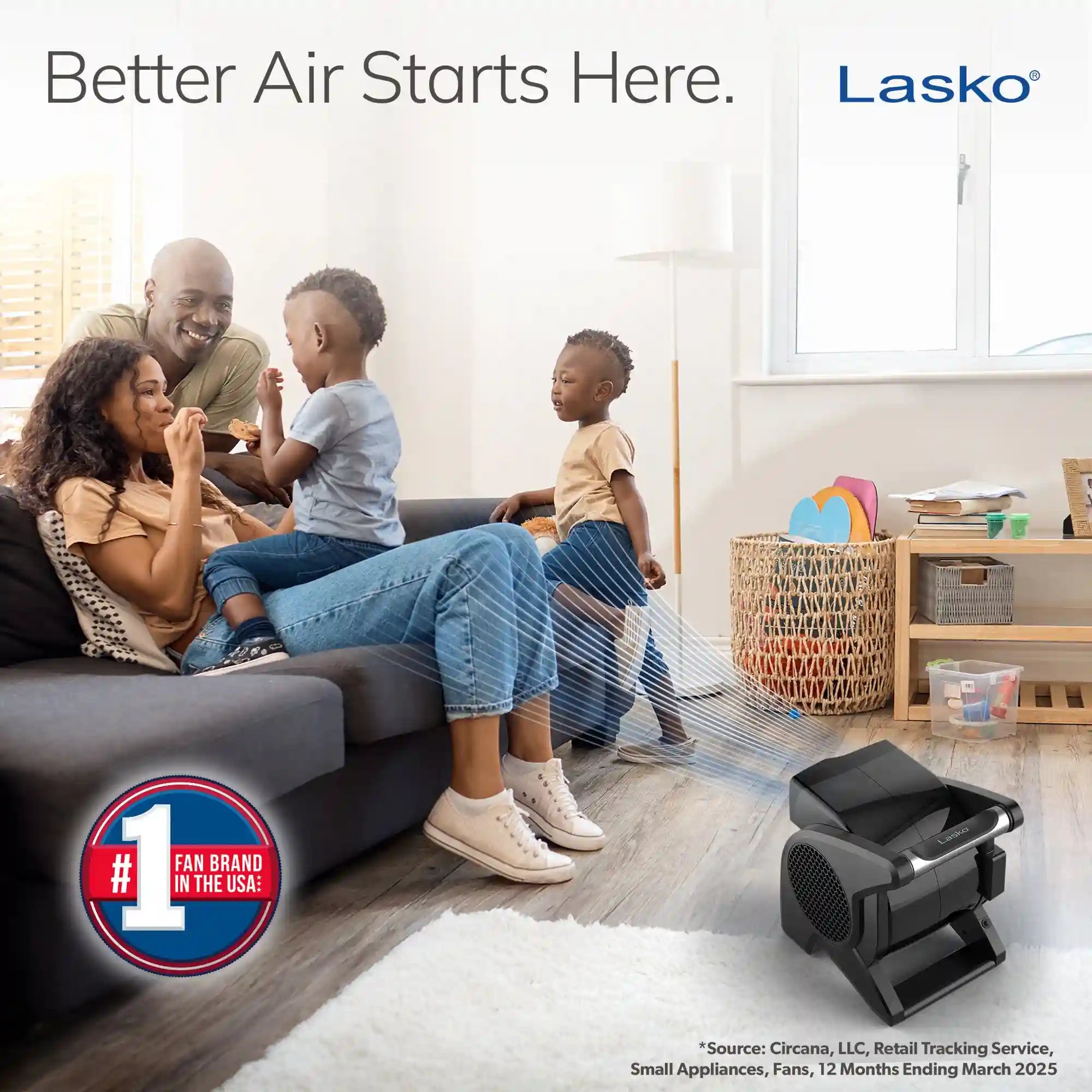 Lasko Pro Performance Pivoting High Velocity Utility Blower Fan with 3 Speeds, U15617, Black