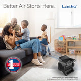Lasko Pro Performance Pivoting High Velocity Utility Blower Fan with 3 Speeds, U15617, Black