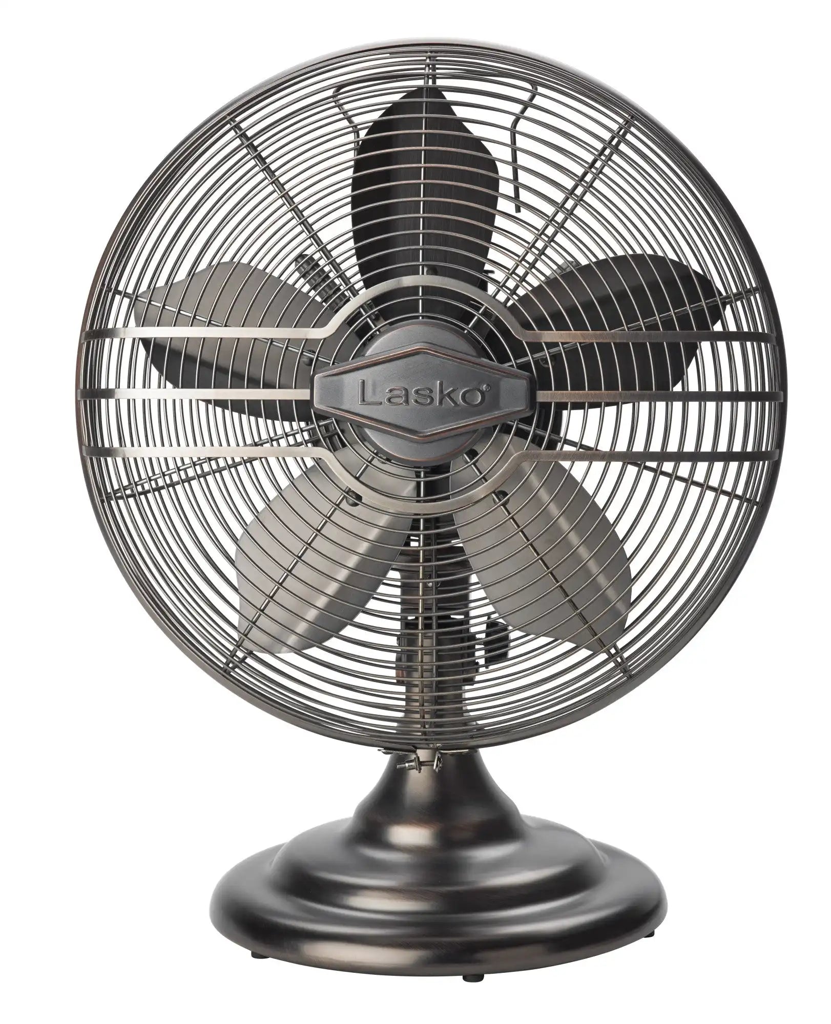 Lasko Classic 12" Table Top Fan (3-speed, manual, metal construction, bronze)