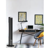 Lasko WhisperForce™ DC 42" Tower Fan (12-speed, remote, black/silver)