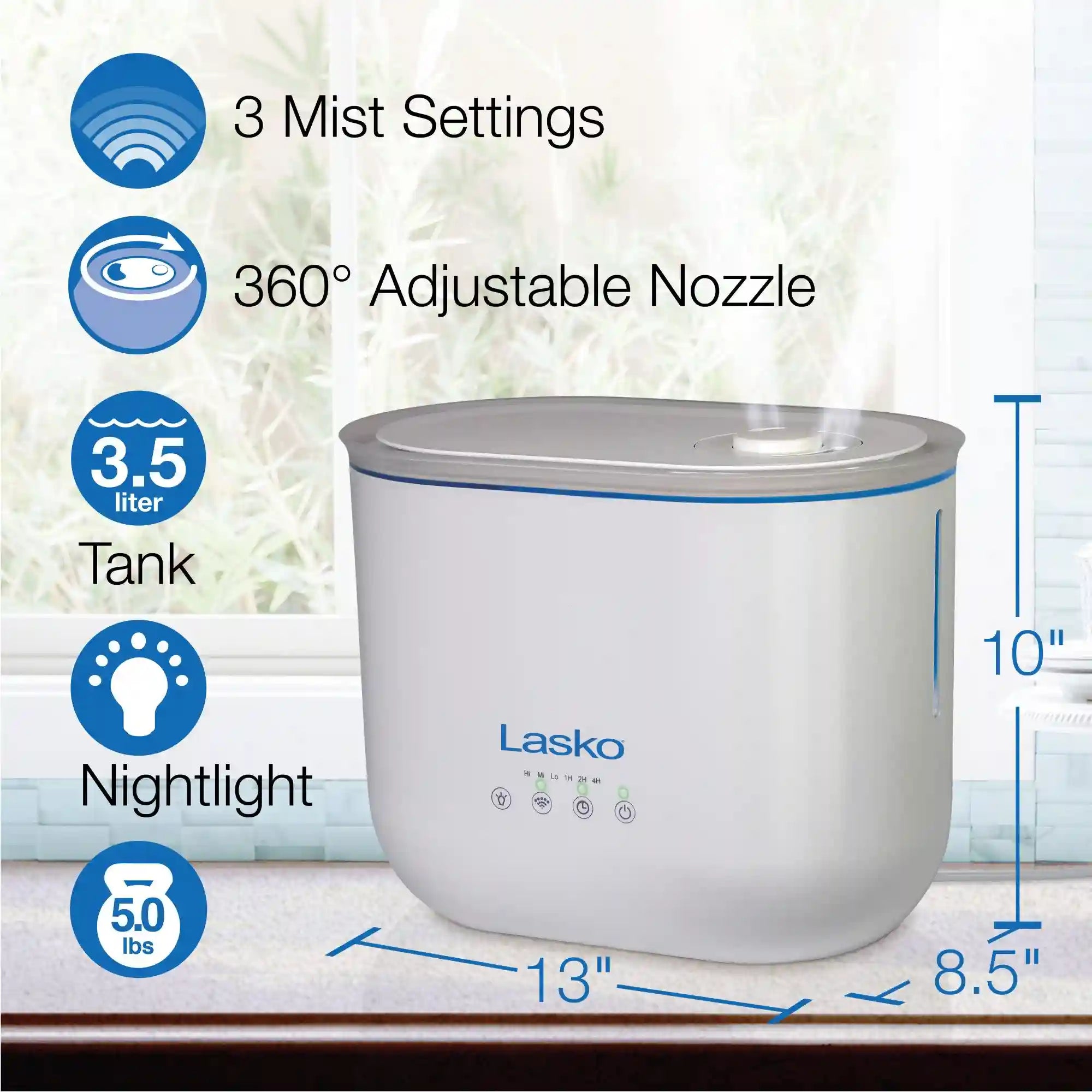 Lasko Top Fill Ultrasonic Cool Mist Humidifier