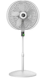 Lasko WhisperForce™ 18" 4-speed EcoQuiet DC Motor Pedestal Fan with Remote & Timer (white, model S18705)