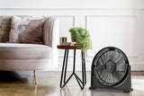 Lasko 20" Air Circulator Floor Fan (3-speed, manual, 360° airflow, black)