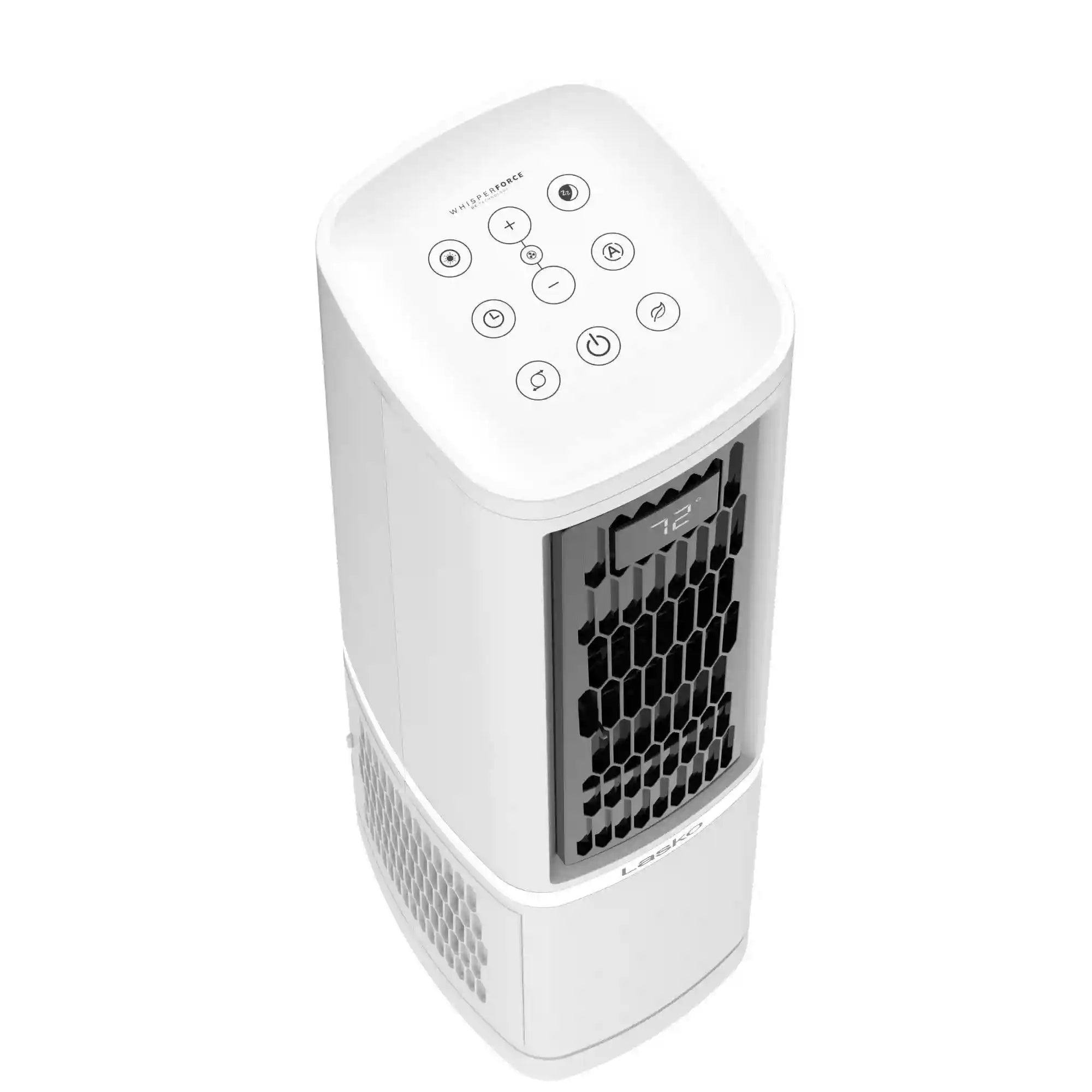 Lasko High Velocity WhisperForce™ DC 35" Tower Fan (12-speed, remote, timer, 90° oscillation, air filtration, black)