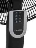 Lasko 16" Pedestal Fan (4-speed, remote, timer, thermostat, black)
