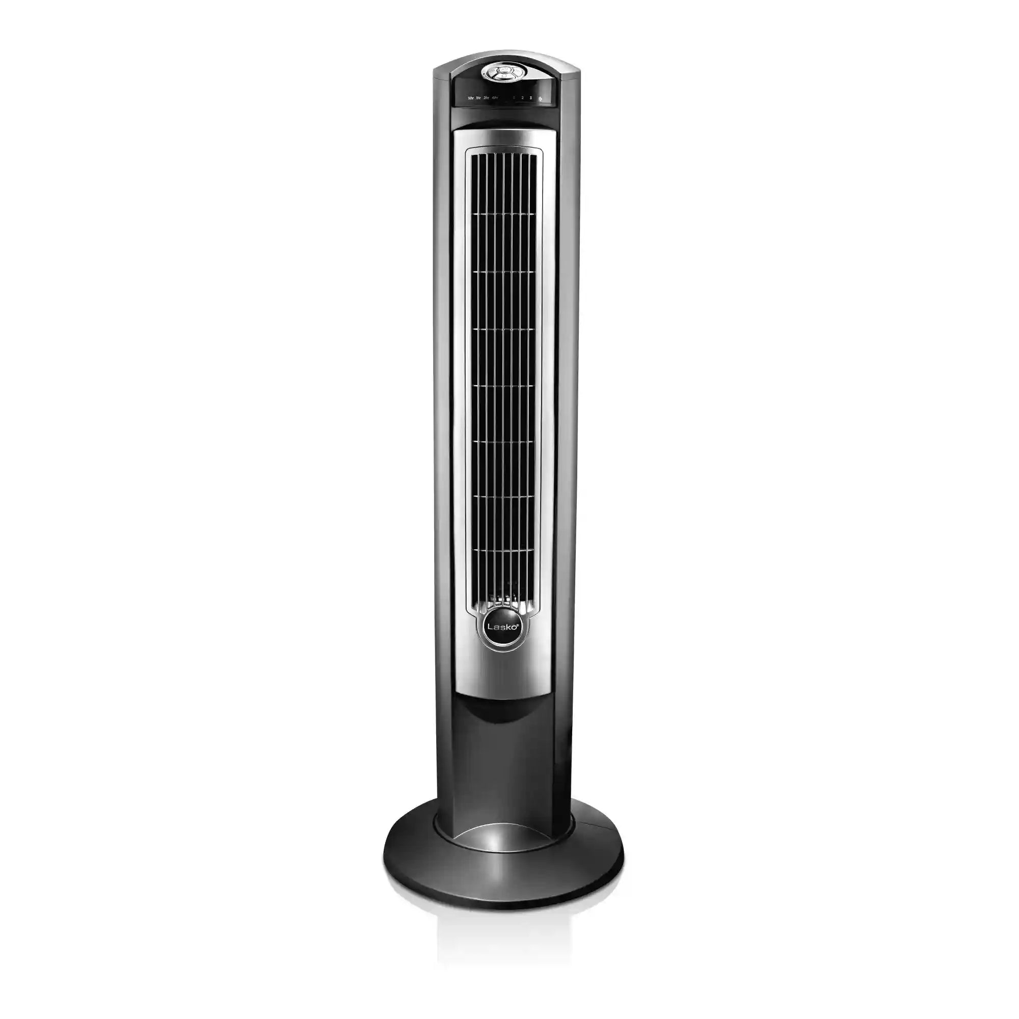 Lasko Wind Curve® 42" Tower Fan (3-speed, remote, timer, silver)