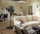 Lasko 16" Pedestal Fan (4-speed, remote, timer, thermostat, black)
