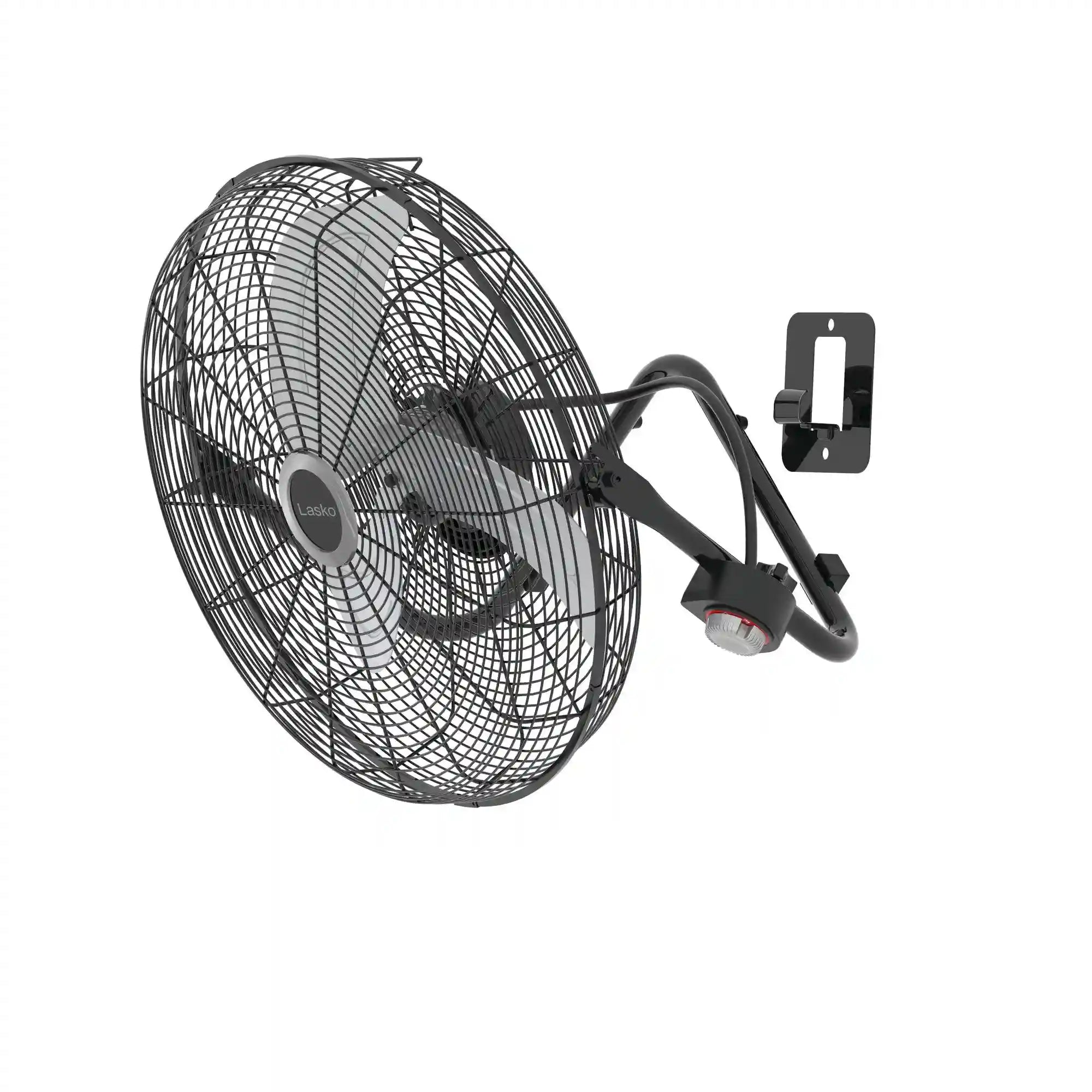 Lasko QuickMount® 20" High Velocity Floor & Wall Mount Fan (3-speed, manual, black)