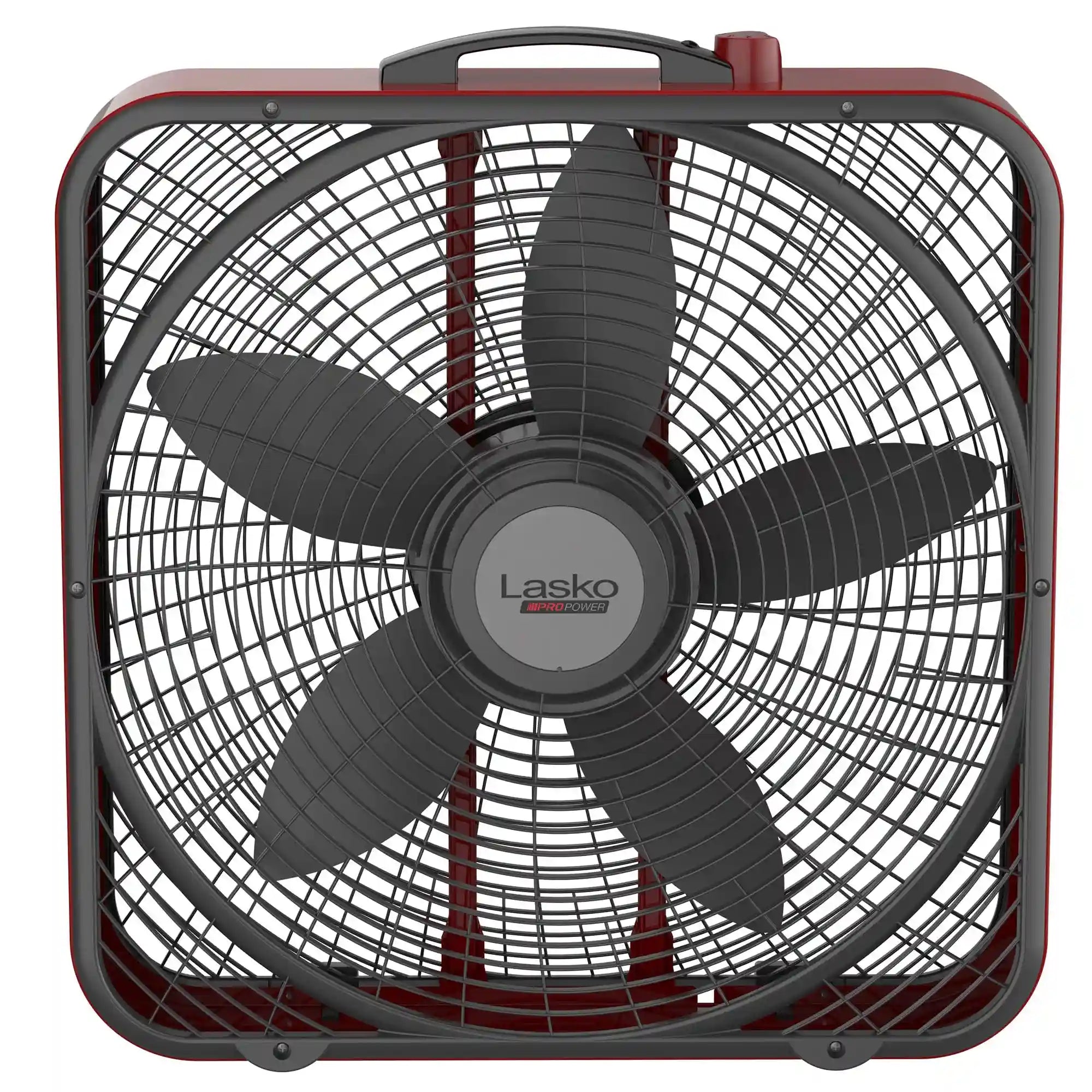 Lasko 20" 3-Speed Pro Power™ Industrial Grade Box Fan (red)