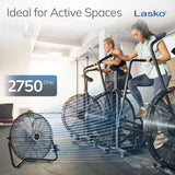Lasko QuickMount® 20" High Velocity Floor & Wall Mount Fan (3-speed, manual, black)