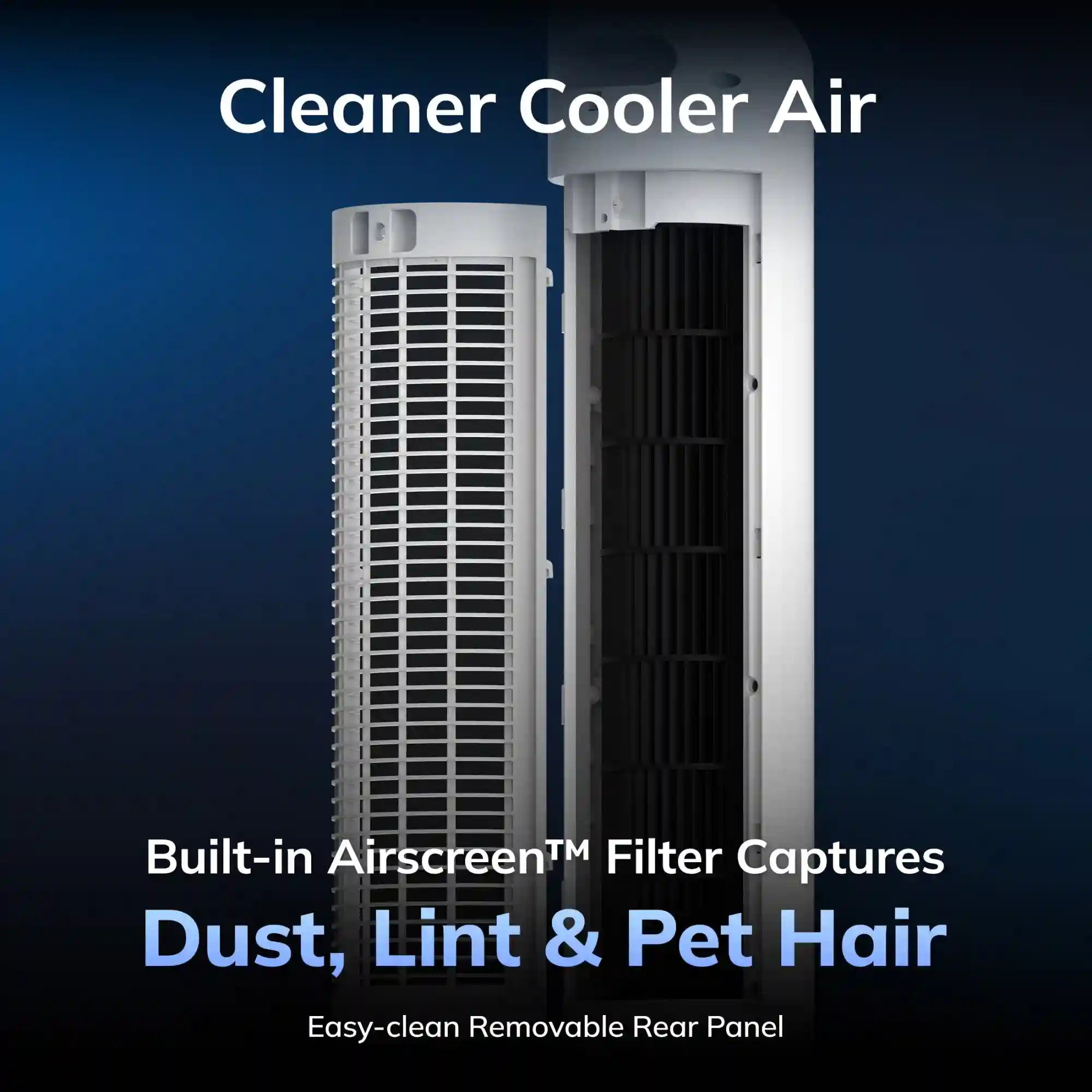 Lasko WhisperForce™ DC 36" Tower Fan (12-speed, remote, timer, air filtration, white)