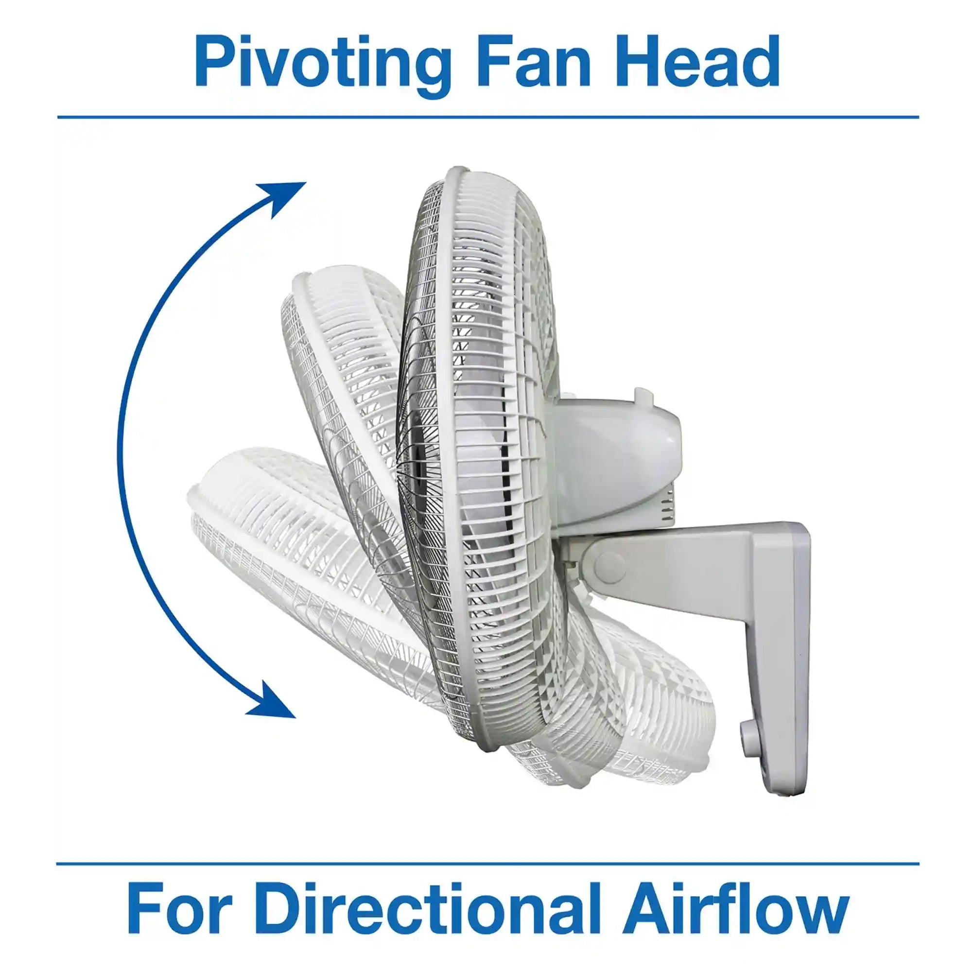 Air King 18" 1/20 HP Commercial Grade Wall Mount Fan (3-speed, manual, white)