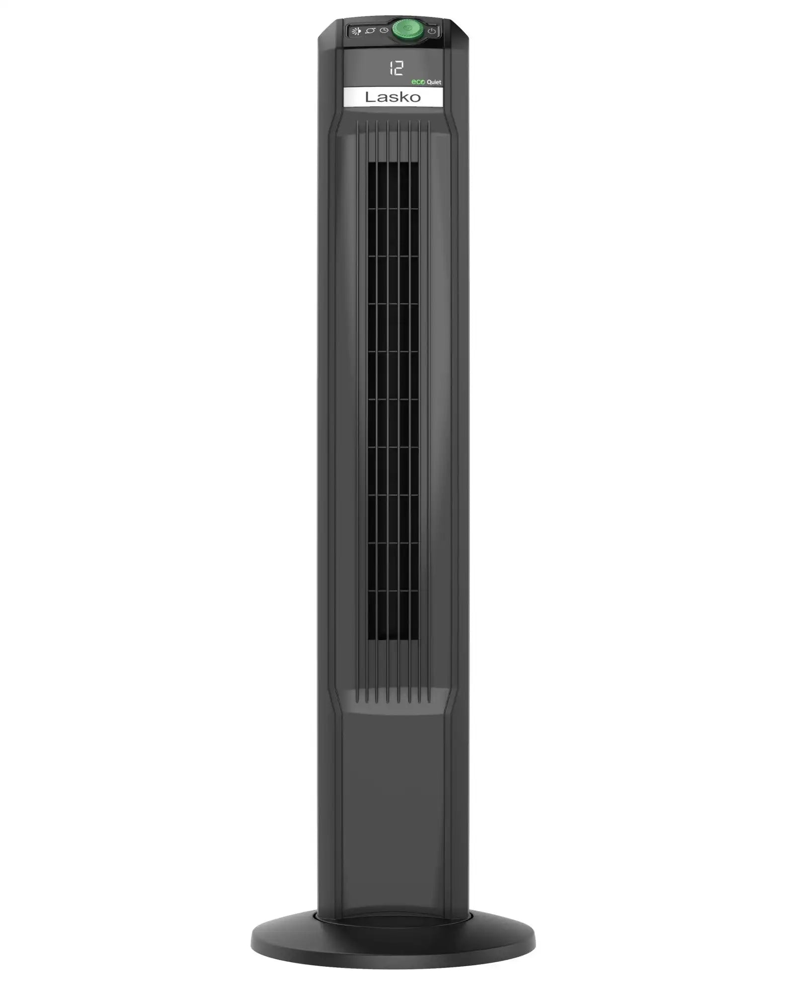 Lasko EcoQuiet DC 42" Tower Fan (12-speed, remote, timer, black)