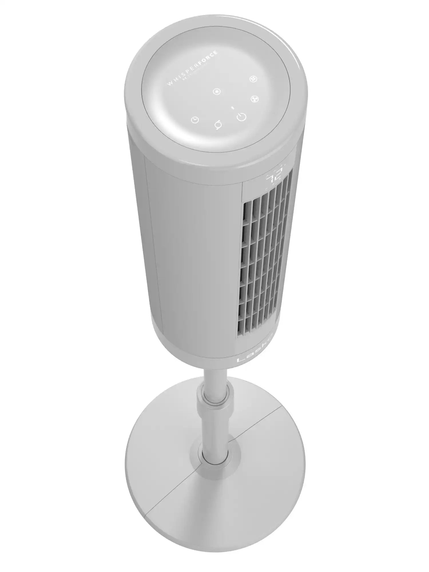 Lasko WhisperForce™ DC 54" Pedestal Tower Fan (8-speed, remote, timer, gray)