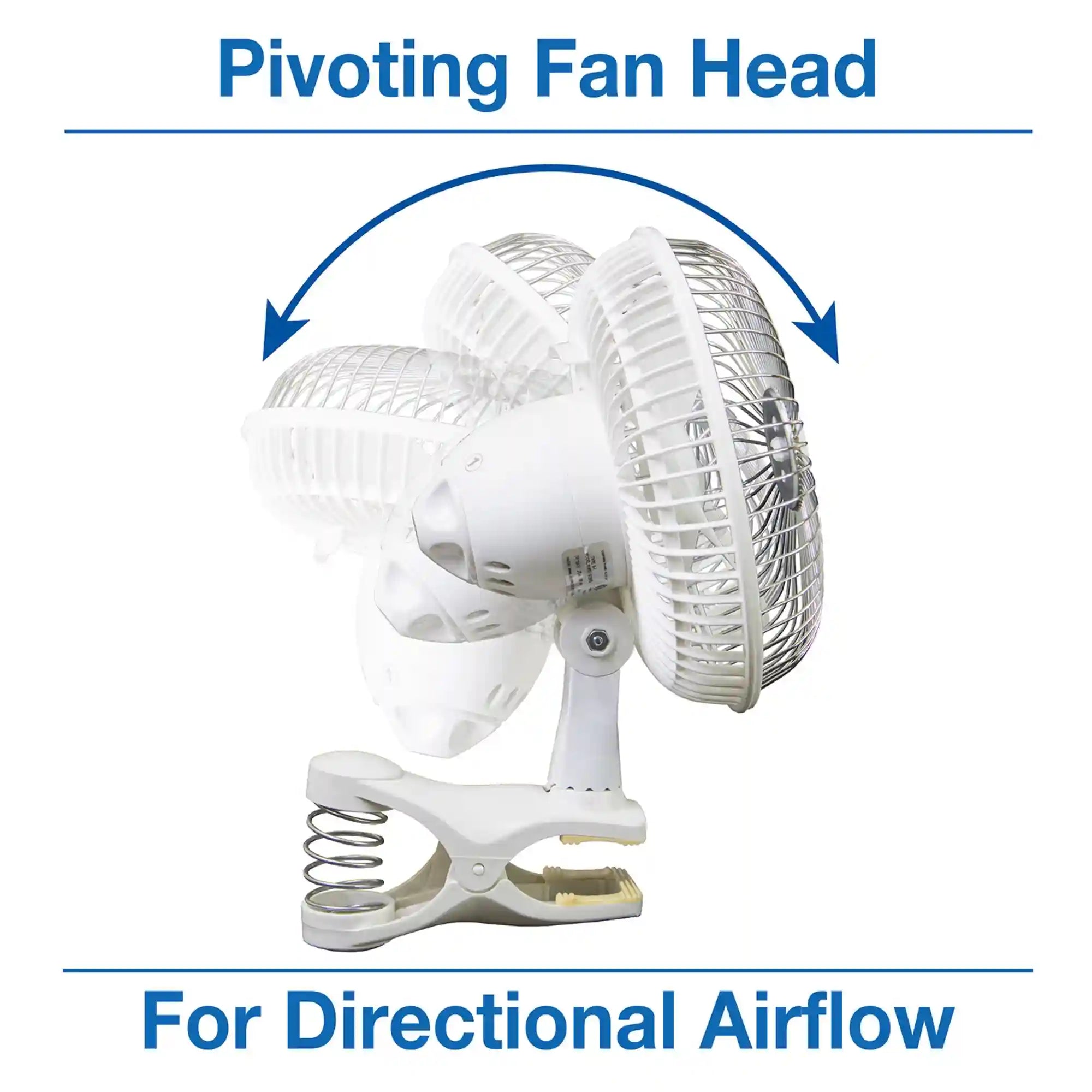 Air King 6" Clip-On Personal Fan (2-speed, manual, white)