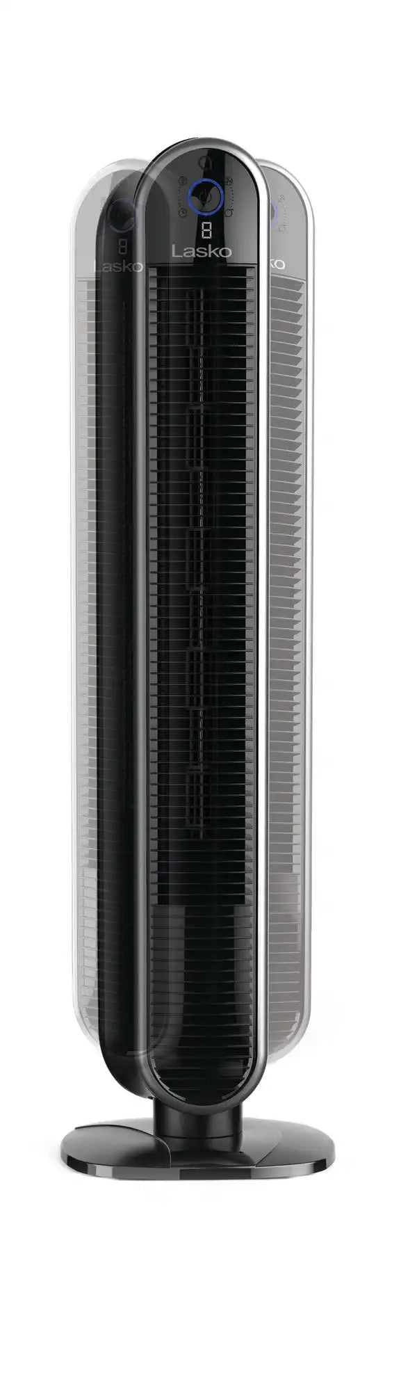 Lasko Aria™ 40" Tower (5-speed, remote, timer, black)