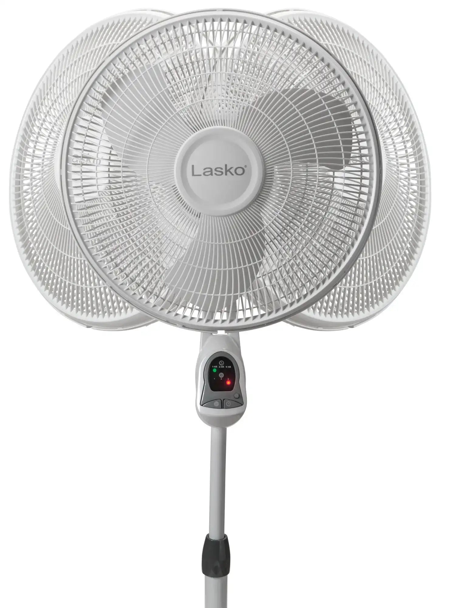Lasko 16" Pedestal Fan (3-speed, remote, timer, white)